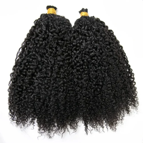 Multi-Textured Kinky Curly Bulk Hair Extensions For Braiding