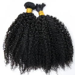 Half Braids Half Sew-In Combo Deal Multi-Textured Kinky Curly Natural Color -Hot Lingerie Hub Multi Textured Kinky Curly Human Hair Bunldes for Braids