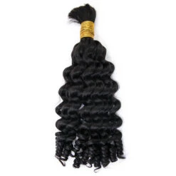Loose Curly Bulk Hair Extensions For Braiding -Hot Lingerie Hub Natural Color Loose Curl Bulk Hair for Braiding