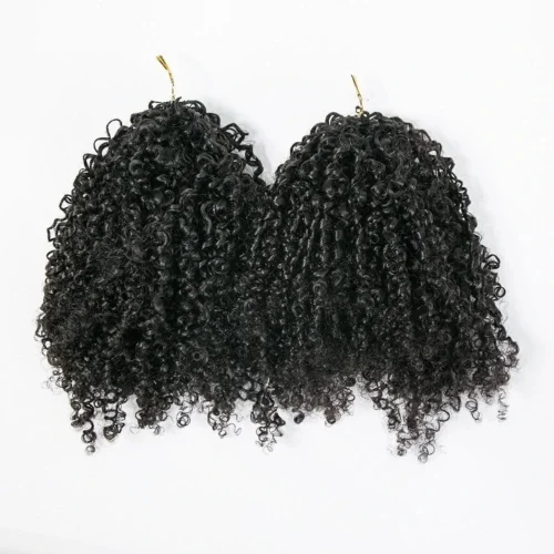 Multi-Textured Kinky Curly Crochet Hair Extensions Human Hair -Hot Lingerie Hub Pre Separated Crochet Hair Extensions Human Hair Kinky Curly Knotless