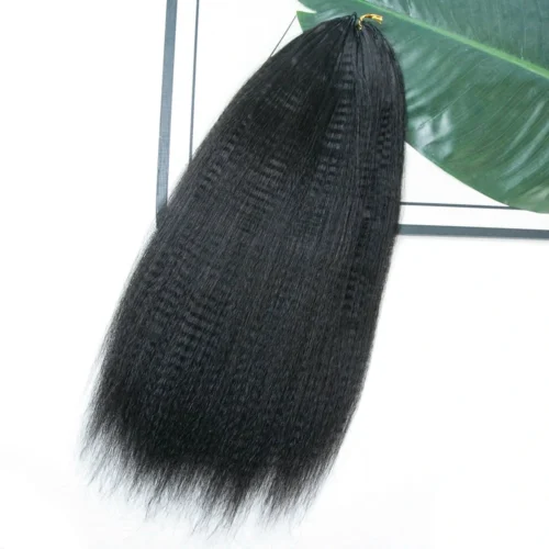 Yaki Straight Human Crochet Hair -Hot Lingerie Hub Pre Separated Knotless Crochet Hair Extensions Human Hair Yaki Straight