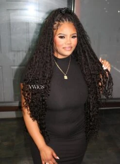 Crochet Boho Box Braids With Human Hair Curls -Hot Lingerie Hub Pre made pre looped Boho box braids