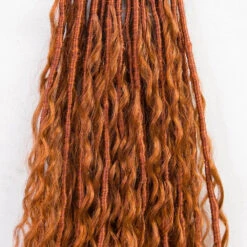 #350 Solid Ginger Crochet Boho Locs With Human Hair Curls -Hot Lingerie Hub Solid Ginger Crochet Boho Locs with Human Hair Curls 2024