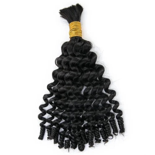 Spiral Curl Bulk Hair Extensions For Braiding -Hot Lingerie Hub Spiral Curl Bulk Hair Extensions