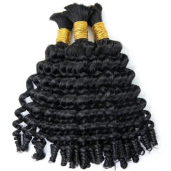 Spiral Curl Bulk Hair Extensions For Braiding