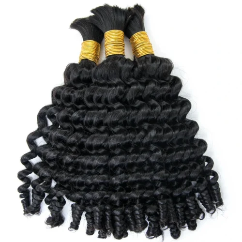 Spiral Curl Bulk Hair Extensions For Braiding