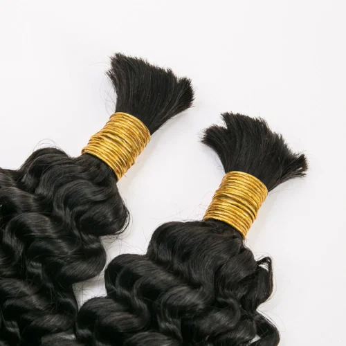 Spiral Curl Bulk Hair Extensions For Braiding -Hot Lingerie Hub Spiral Curl Bulk Hair for Black Woman