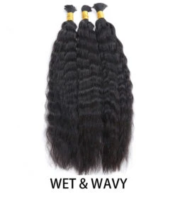 Wholesale - Bulk Hair Extensions For Braiding (Price For 50g/1 Bundle) -Hot Lingerie Hub WETANDWAVYBULKHAIR
