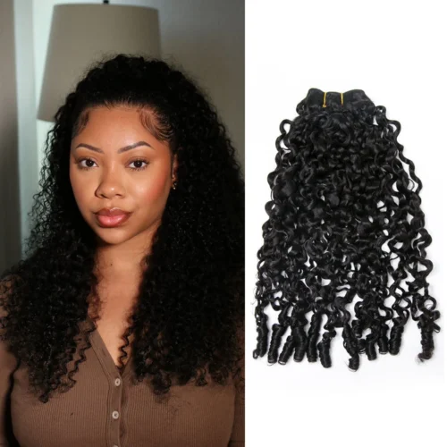 Water Curly Human Hair Bundles Natural Color