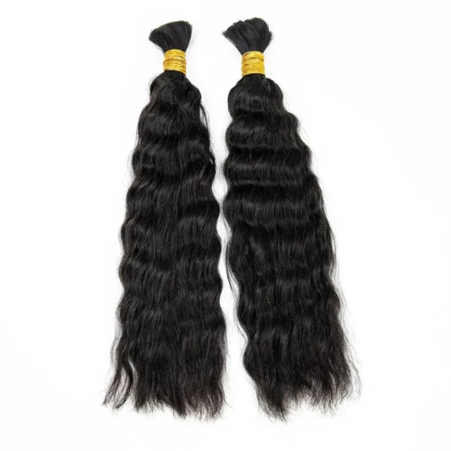 Half Braids Half Sew-In Combo Deal Wet And Wavy Natural Color -Hot Lingerie Hub Wet N Wavy Hair Bulk Hair No Wefted