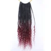 Ombre Burgundy Crochet Box Braids With Human Hair Ends -Hot Lingerie Hub With Human Hair Ombre Burgundy Crochet Box Braids Ends