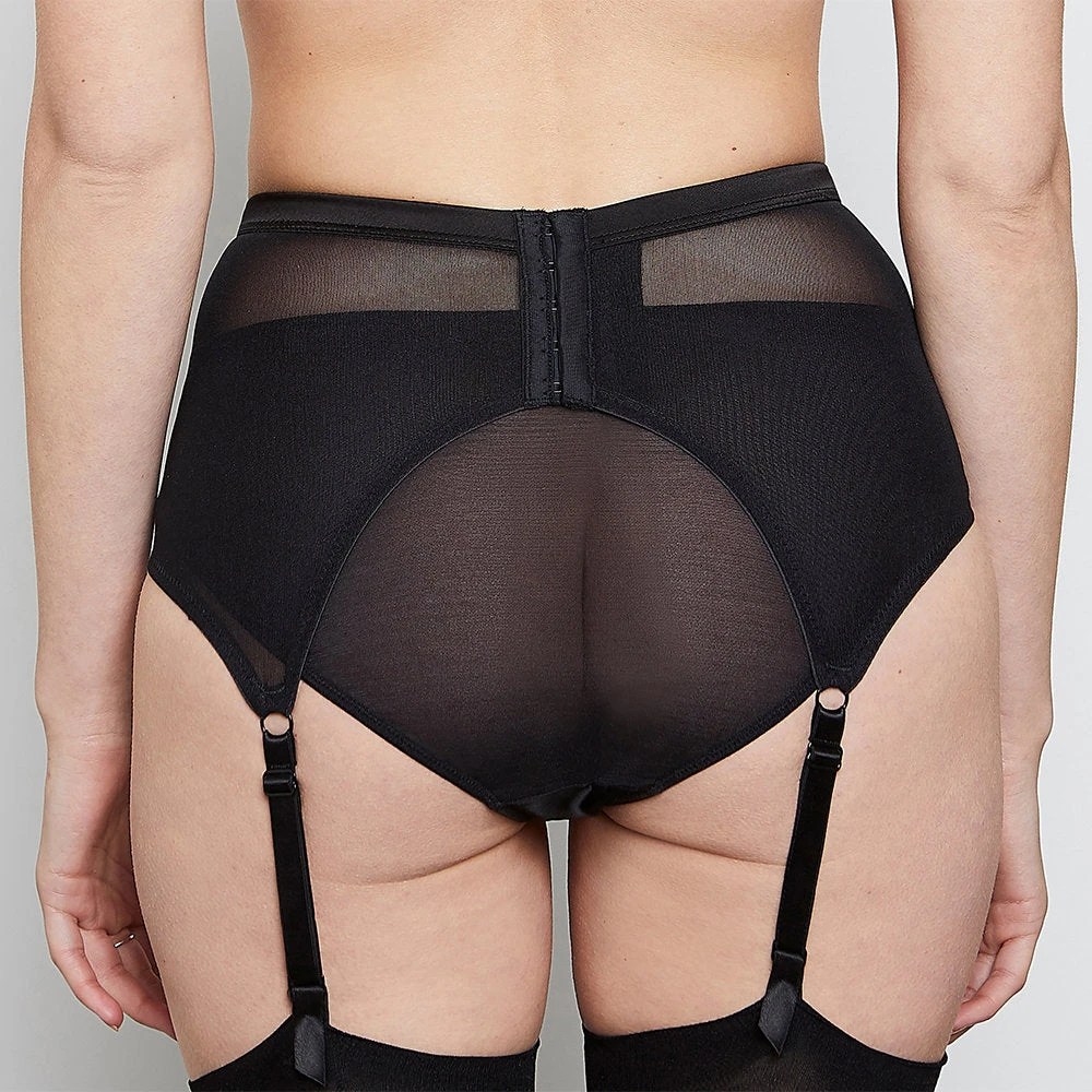 Abbie Black Lace High Waist Suspender Belt 4 Abbie Black Lace High Waist Suspender Belt - Image 2