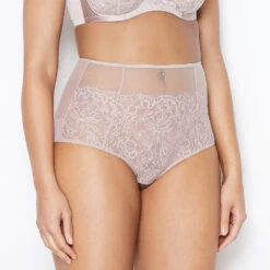 Abbie Vintage Rose Eyelash Lace High Waisted Knickers