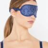Abrielle Blue Embroidered Silk Eye Mask -Hot Lingerie Hub abrielle blue eye mask