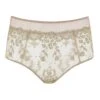 Abrielle Gold Embroidered High Waist Knickers