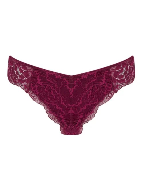 Angela Boysenberry Stretch Lace Thong