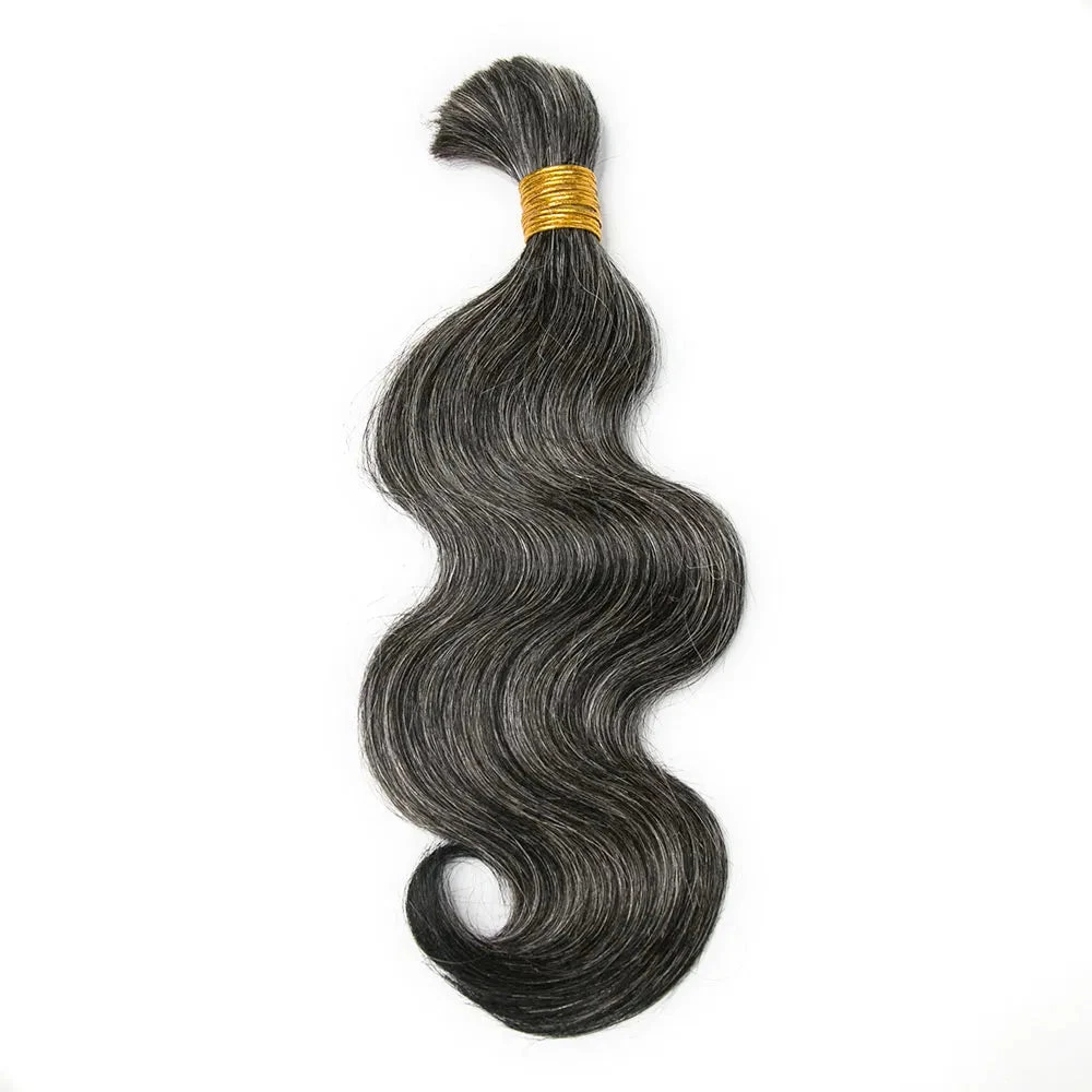 Salt And Pepper Body Wave Bulk Human Braiding Hair 7 Salt And Pepper Body Wave Bulk Human Braiding Hair - Image 5