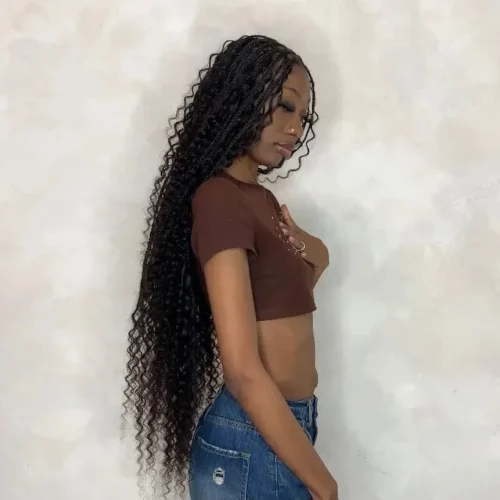 Deep Wave Bulk Hair Extensions For Braiding 23 Deep Wave Bulk Hair Extensions For Braiding -Hot Lingerie Hub boho braids deep wave human hair ywigs