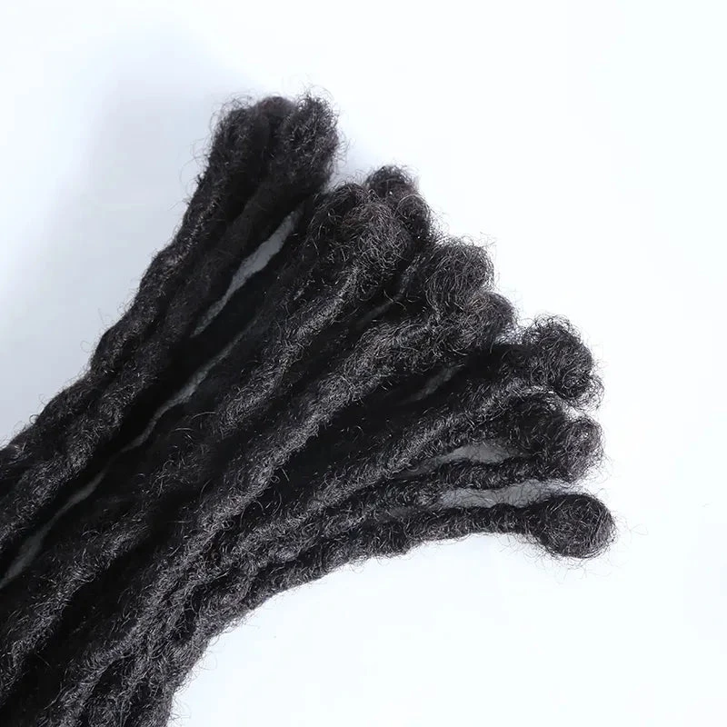 Pre-Looped Human Hair Loc Extensions With Curly Ends 10 Pre-Looped Human Hair Loc Extensions With Curly Ends - Image 8