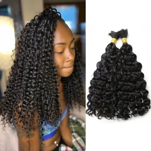 Double Drawn Burmese Natural Wave Human Braiding Hair