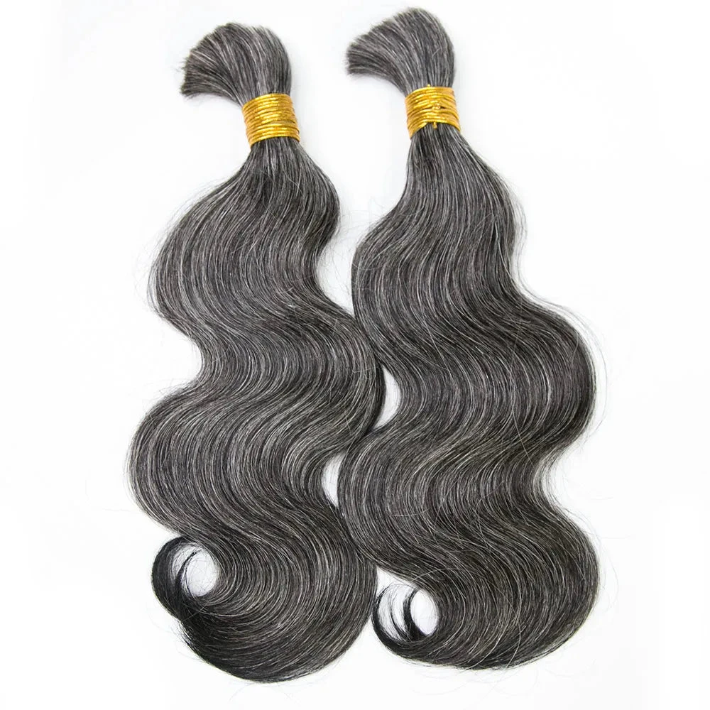 Salt And Pepper Body Wave Bulk Human Braiding Hair 5 Salt And Pepper Body Wave Bulk Human Braiding Hair - Image 3