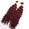 Burgundy Deep Wave Bulk Hair Extensions For Braiding 2 Burgundy Deep Wave Bulk Hair Extensions For Braiding -Hot Lingerie Hub bulk braiding hair burgundy 1