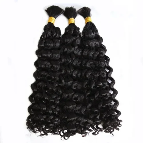 Double Drawn Burmese Water Wave Human Braiding Hair -Hot Lingerie Hub bulk human hair for boho braids