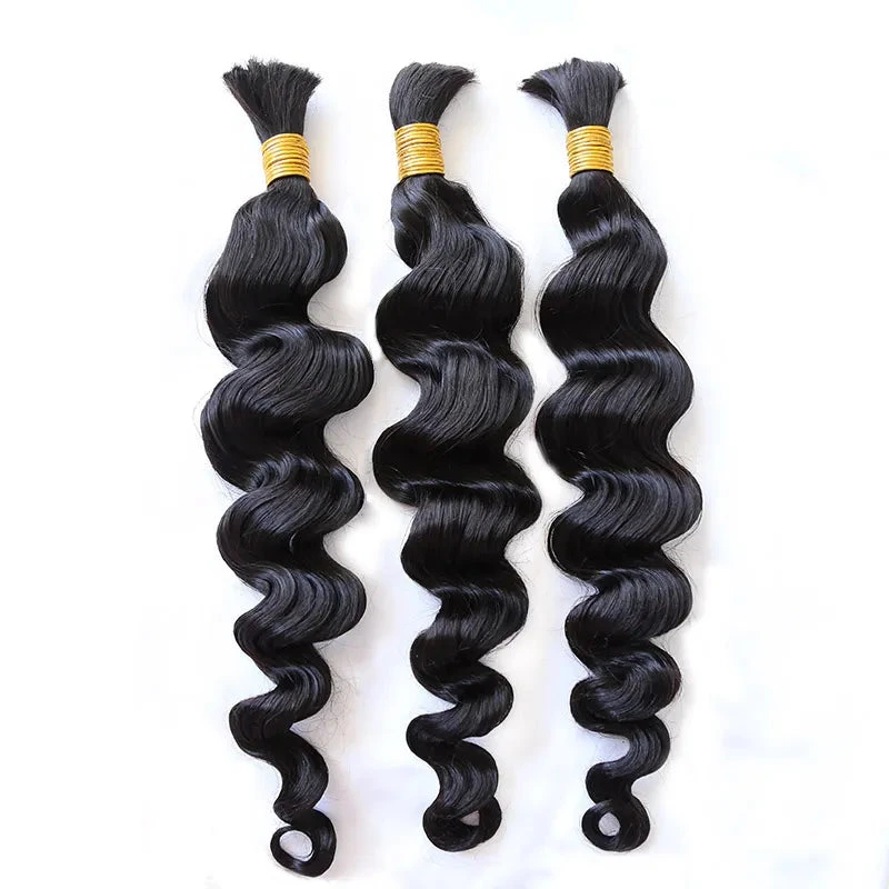 Loose Wave Bulk Hair Extensions For Braiding 3 Loose Wave Bulk Hair Extensions For Braiding