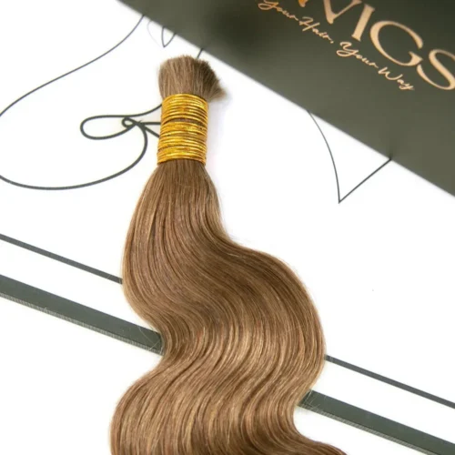 Color #8 Light Brown Body Wave Bulk Human Braiding Hair 12 Color #8 Light Brown Body Wave Bulk Human Braiding Hair -Hot Lingerie Hub colored bulk hair human hair