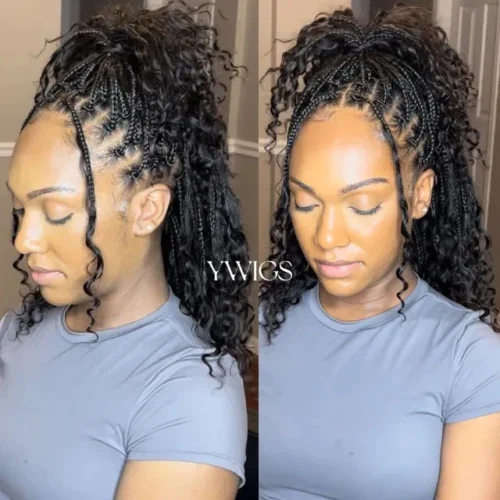 Crochet Boho Box Braids With Human Hair Curls -Hot Lingerie Hub crochet boho bob box braids with human hair curls