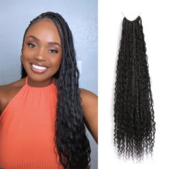 Crochet Boho Box Braids With Human Hair Curls -Hot Lingerie Hub crochet boho box braids with human hair curls ywigs