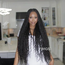 Crochet Boho Box Braids With Human Hair Curls -Hot Lingerie Hub crochet boho braids with human hair curls 30 inches