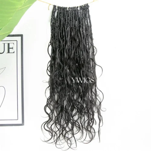 Pre-looped Crochet Boho Locs With Body Wave Virgin Human Hair Curls -Hot Lingerie Hub crochet boho locs with wavy hair