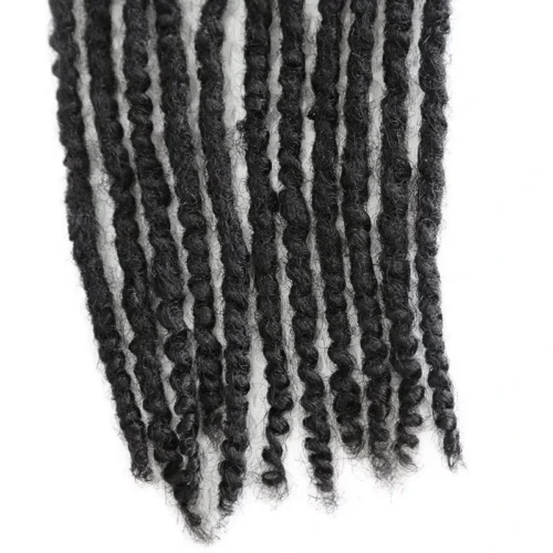 Textured Dreadlock Extensions Human Hair - Natural Black #1B -Hot Lingerie Hub curlytipsdreadlocextensions