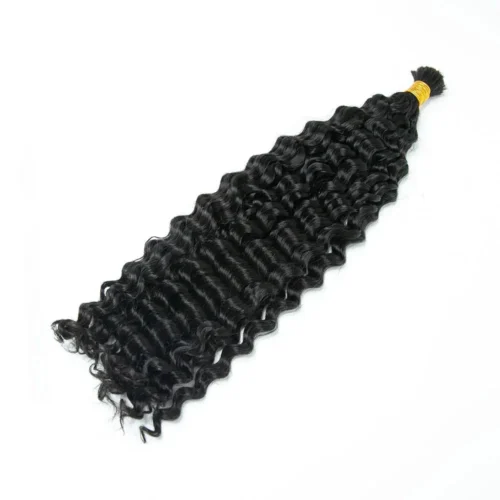 Double Drawn Burmese Deep Curly Human Braiding Hair -Hot Lingerie Hub deep curly bulk human braiding hair