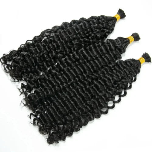 Double Drawn Burmese Deep Curly Human Braiding Hair -Hot Lingerie Hub deep curly human hair for boho braids