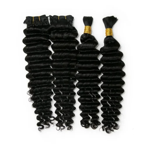 Half Braids Half Sew-In Combo Deal Deep Wave Natural Color