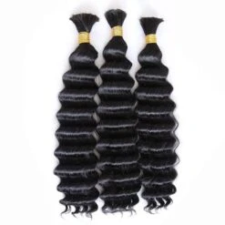 Double Drawn Burmese Deep Wave Human Braiding Hair -Hot Lingerie Hub deep wave bulk human hair bundles 1