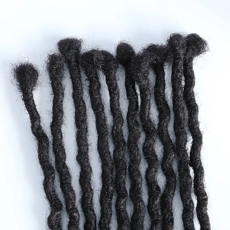 Pre-Looped Human Hair Loc Extensions With Curly Ends 9 Pre-Looped Human Hair Loc Extensions With Curly Ends - Image 7