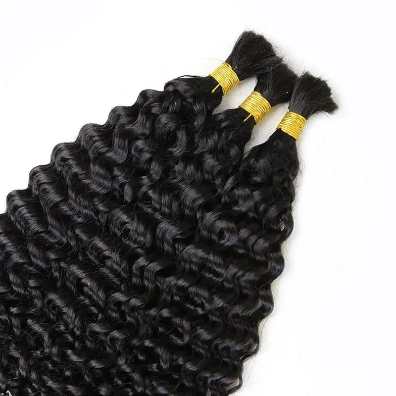 Double Drawn Burmese Spanish Curl Human Braiding Hair 9 Double Drawn Burmese Spanish Curl Human Braiding Hair - Image 7