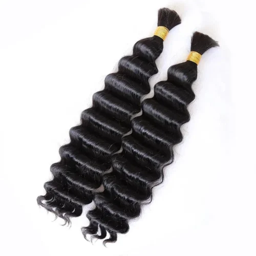 Double Drawn Burmese Deep Wave Human Braiding Hair -Hot Lingerie Hub double drawn human hair deep wave bulk