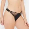Ellianna Black Vintage Lace Thong -Hot Lingerie Hub ellianna black vintage lace thong
