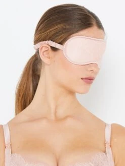 Ellianna Evening Sand Vintage Lace And Silk Eye Mask