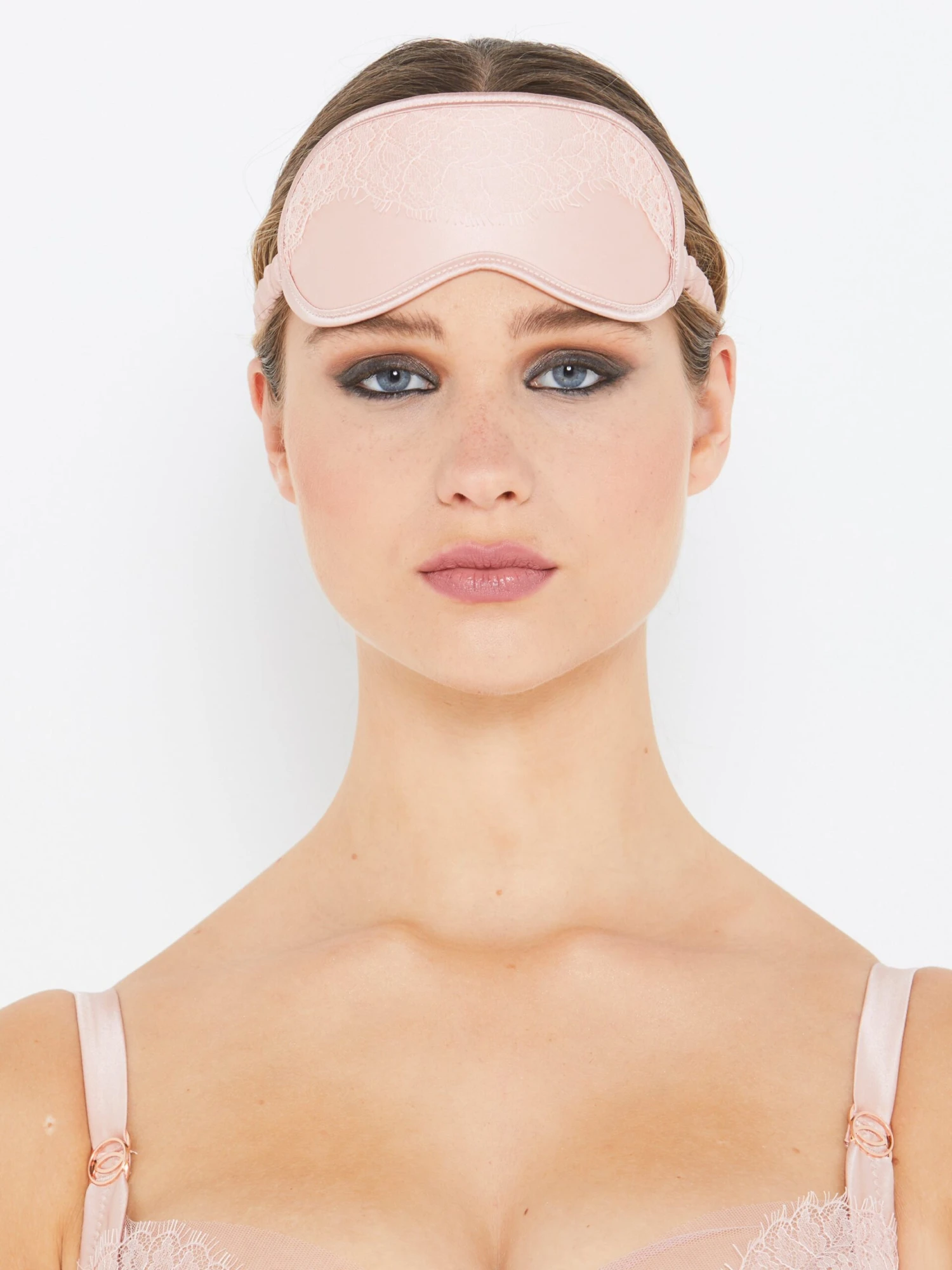 Ellianna Evening Sand Vintage Lace And Silk Eye Mask 4 Ellianna Evening Sand Vintage Lace And Silk Eye Mask - Image 2