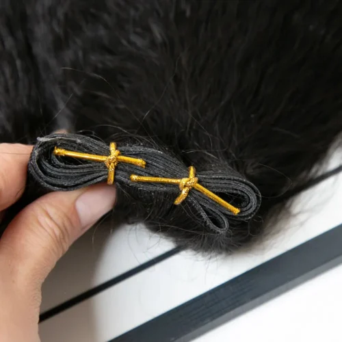 Ultra Thin Genius Weft Bundle Human Hair Extensions Kinky Straight -Hot Lingerie Hub genius weft virgin human hair