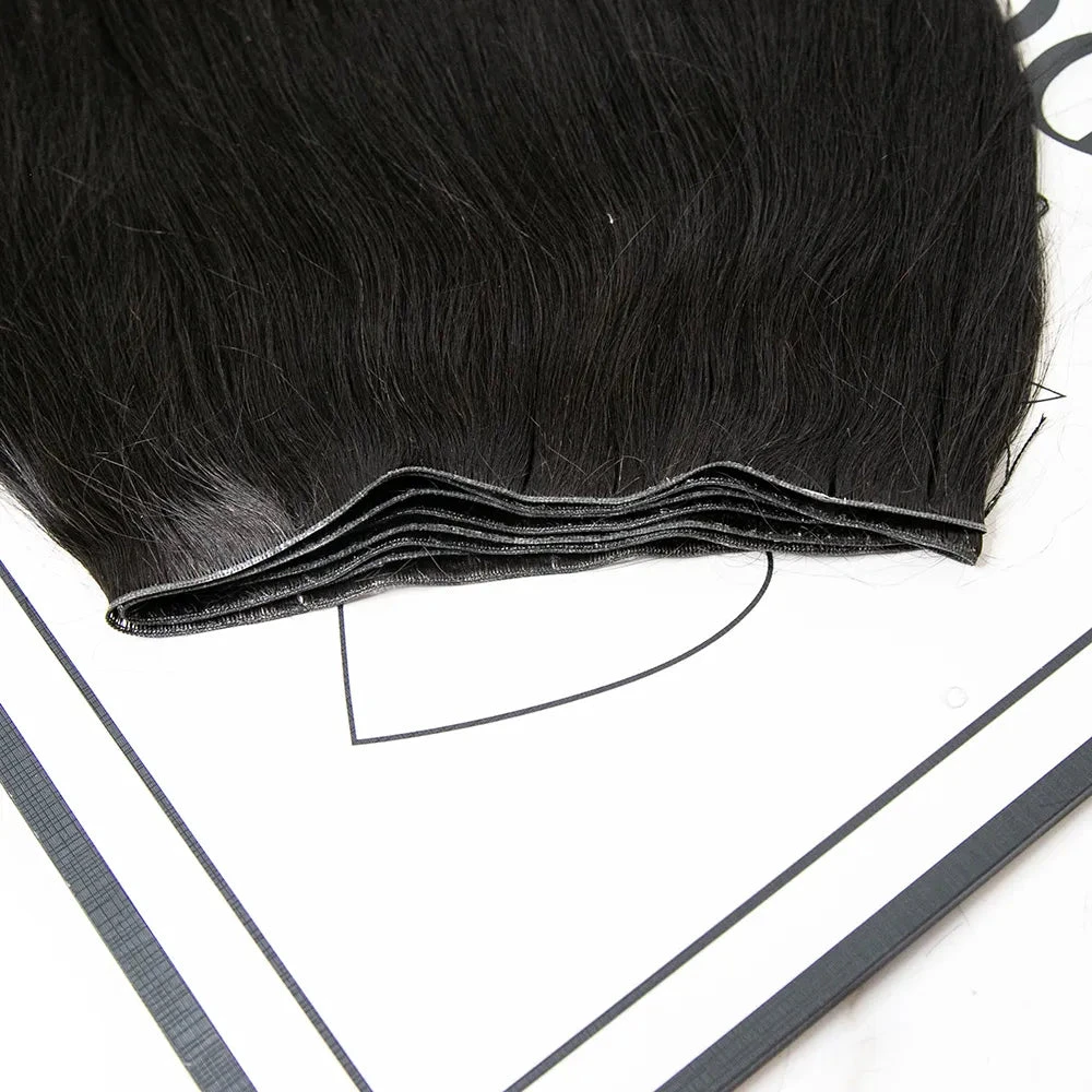 Ultra Thin Genius Weft Bundle Human Hair Extensions Light Yaki 6 Ultra Thin Genius Weft Bundle Human Hair Extensions Light Yaki - Image 4