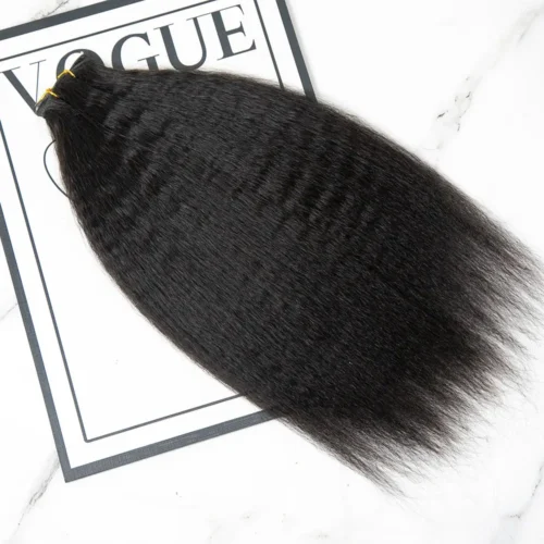 Ultra Thin Genius Weft Bundle Human Hair Extensions Kinky Straight -Hot Lingerie Hub genius wefts kinky straight