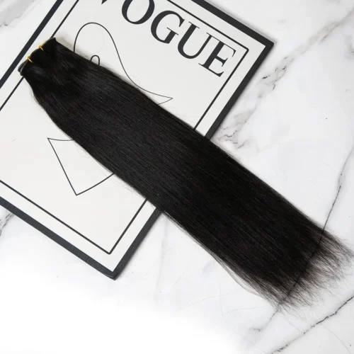 Ultra Thin Genius Weft Bundle Human Hair Extensions Light Yaki