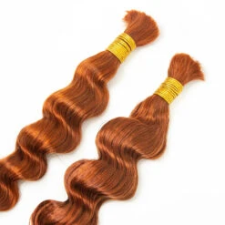 #350 Flaming Ginger Loose Wave Bulk Human Hair Extensions For Braiding -Hot Lingerie Hub ginger braiding human hair loose wave