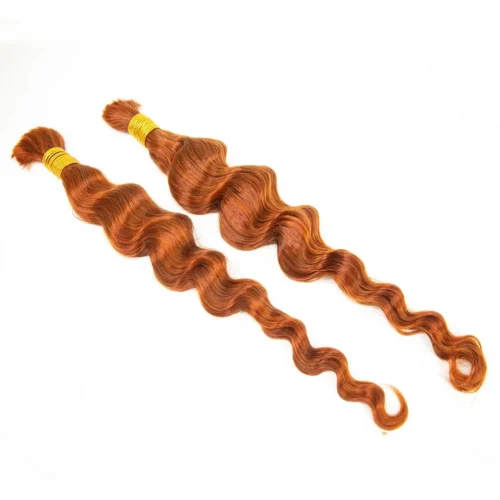 #350 Flaming Ginger Loose Wave Bulk Human Hair Extensions For Braiding -Hot Lingerie Hub ginger loose wave braiding hair